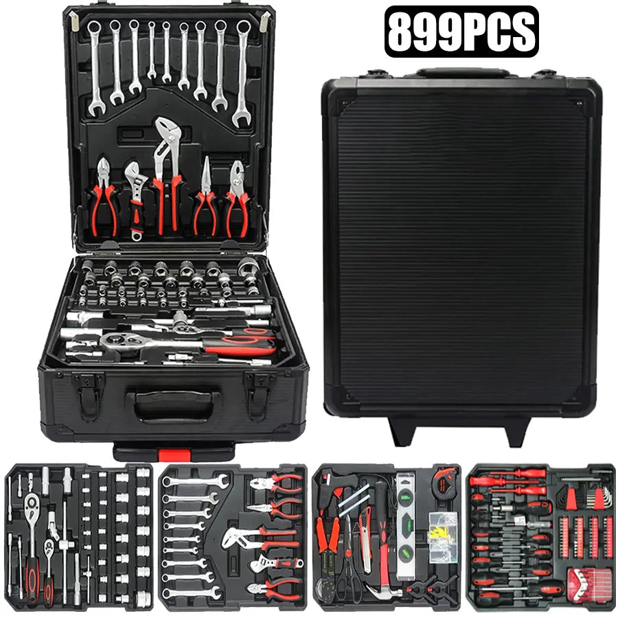 899 Piece Tool Set Portable Metal Tool Case