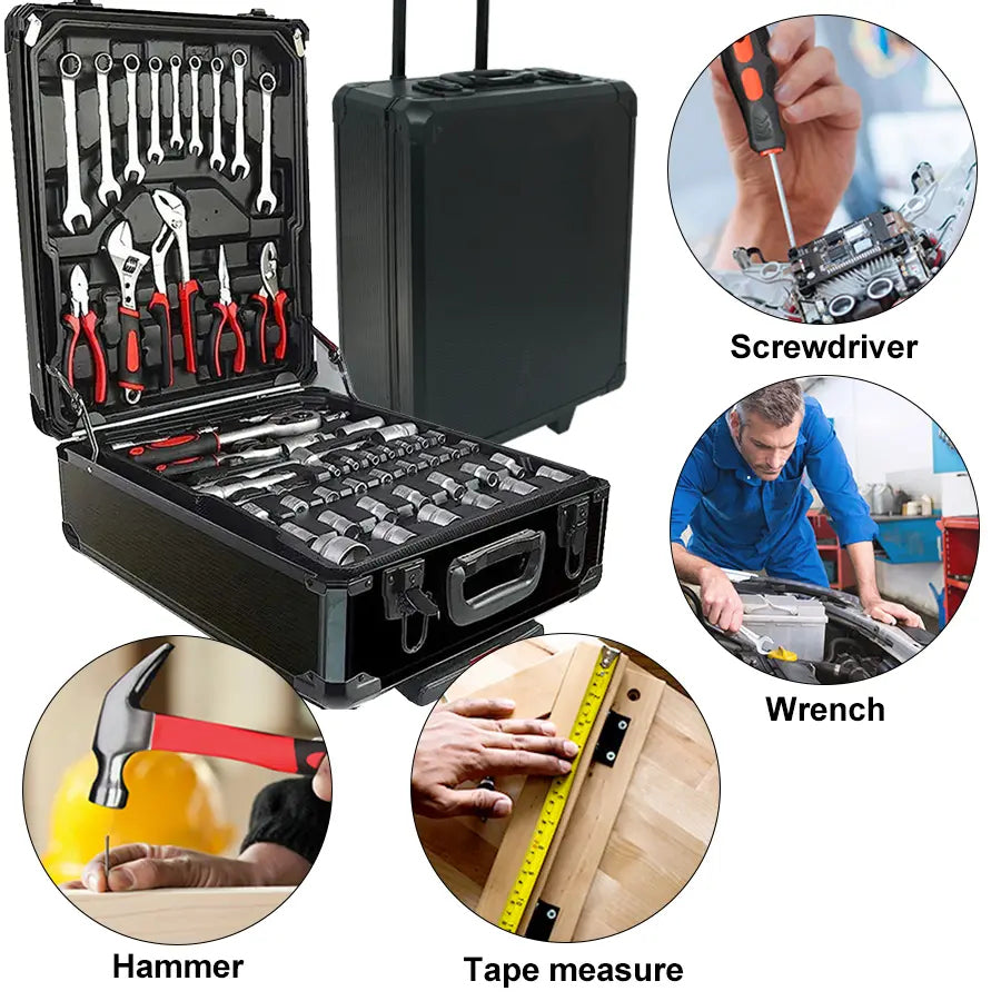 899 Piece Tool Set Portable Metal Tool Case
