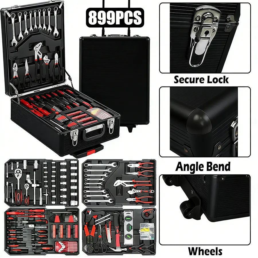 899 Piece Tool Set Portable Metal Tool Case
