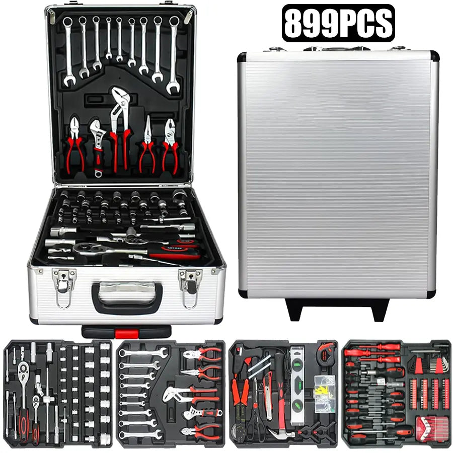 899 Piece Tool Set Portable Metal Tool Case